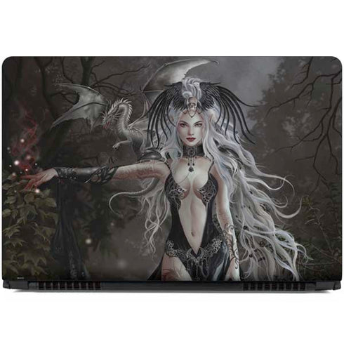 Gothic Princess with Silver Dragon by Nene Thomas Dell Inspiron Skin
